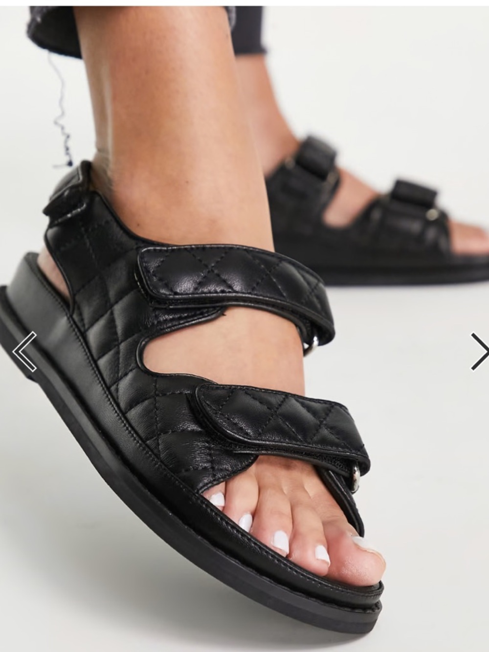 Tony Bianco Hiranni grandad sandals in black leather Size 39